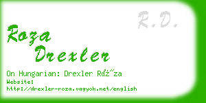 roza drexler business card